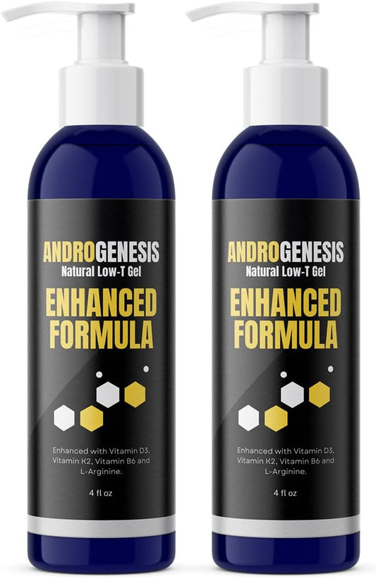 Men's Androgenesis Gel with Vitamins D3, K2, B6, L-Arginine - Muscle Recovery, Energy Boost, Healthy Aging - Low Testosterone Support Booster