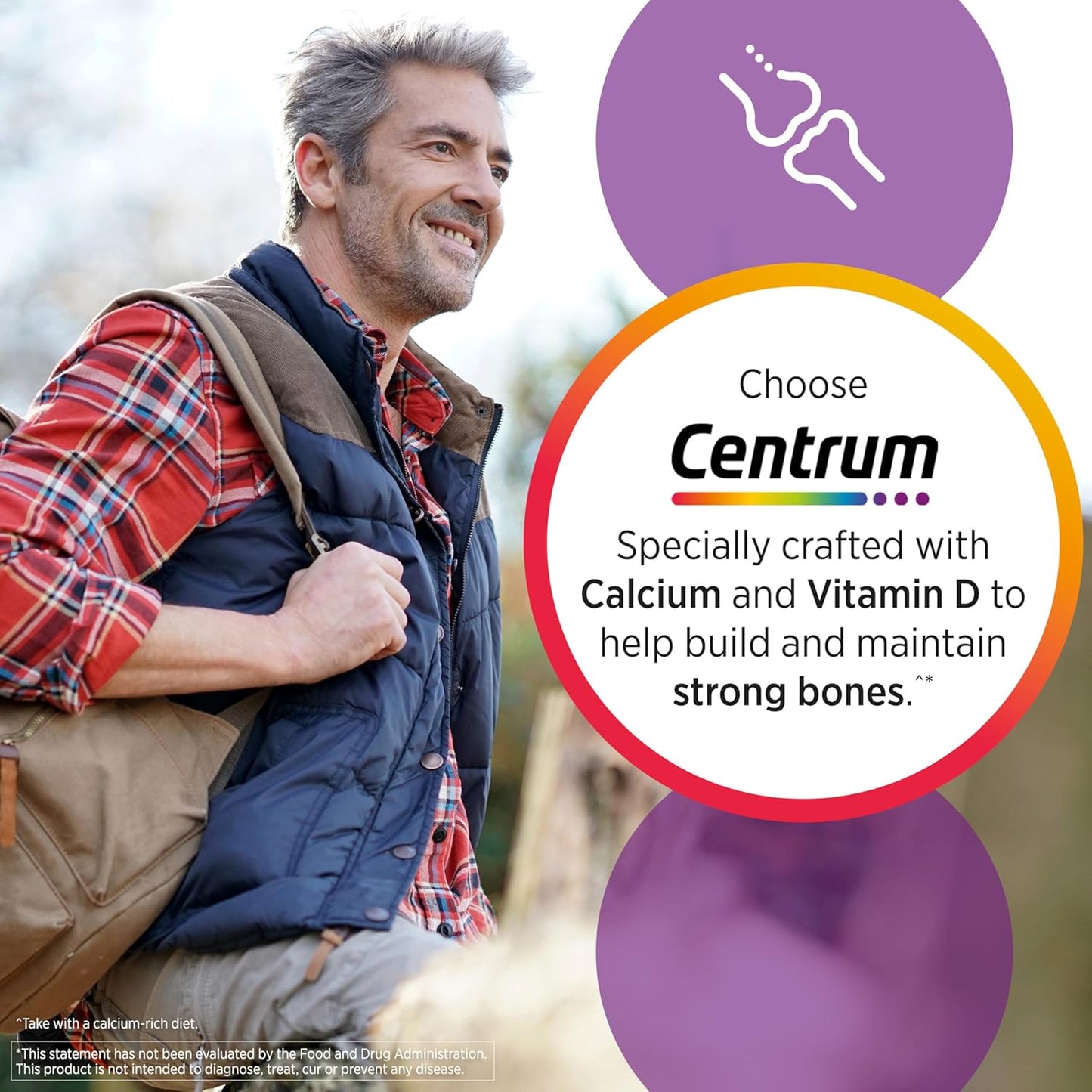 Men's Centrum Multivitamin - 250 Count, with Vitamin D3, B Vitamins, and Antioxidants, Gluten-Free & Non-GMO