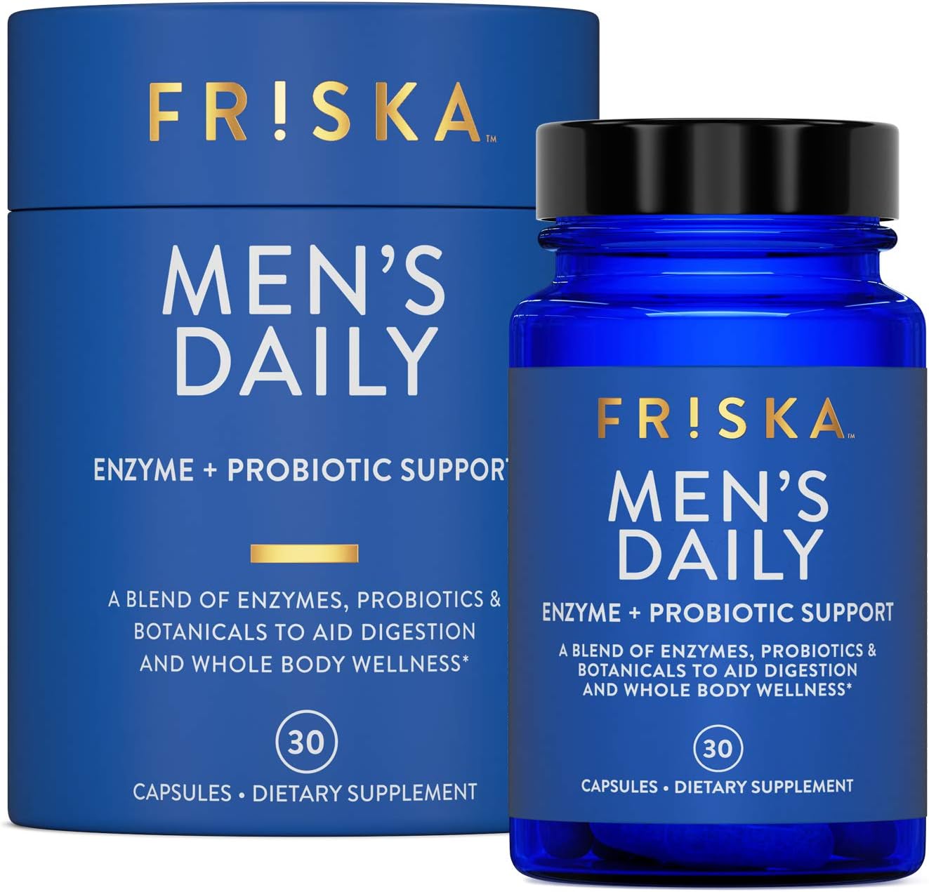 Men's Daily Digestive Enzyme and Probiotic Supplement for Digestive Health and Gut Support - 30 Capsules