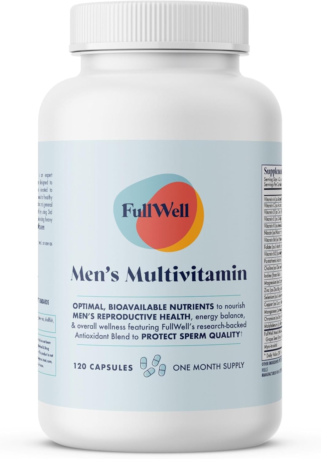 Men's Daily Multivitamin for Optimal Sperm Quality, Hormone Health, and Fertility - 30 Servings, 3rd Party Tested
