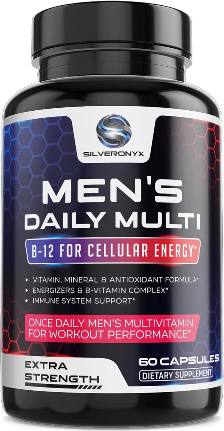 Men's Daily Multivitamin Supplement - Essential Vitamins for Energy, Immune Support, and Overall Health - 60 Capsules