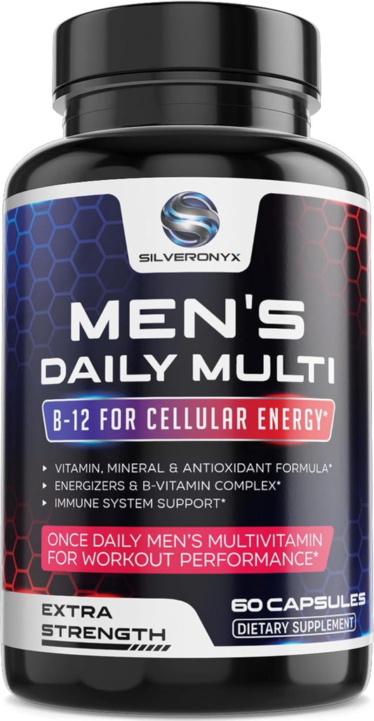 Men's Daily Multivitamin Supplement - Essential Vitamins for Energy, Immune Support, and Overall Health - 60 Capsules