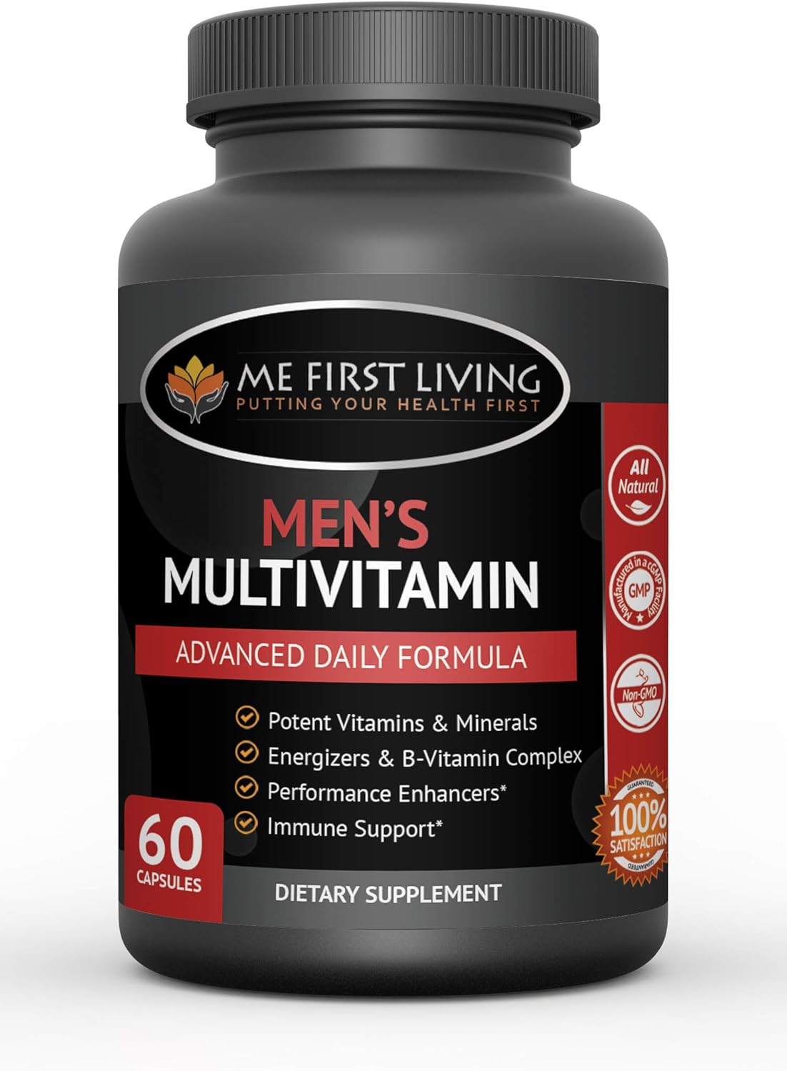 Men's Daily Multivitamin with Essential Nutrients - 60 Multivitamins for Energy and Immune Support