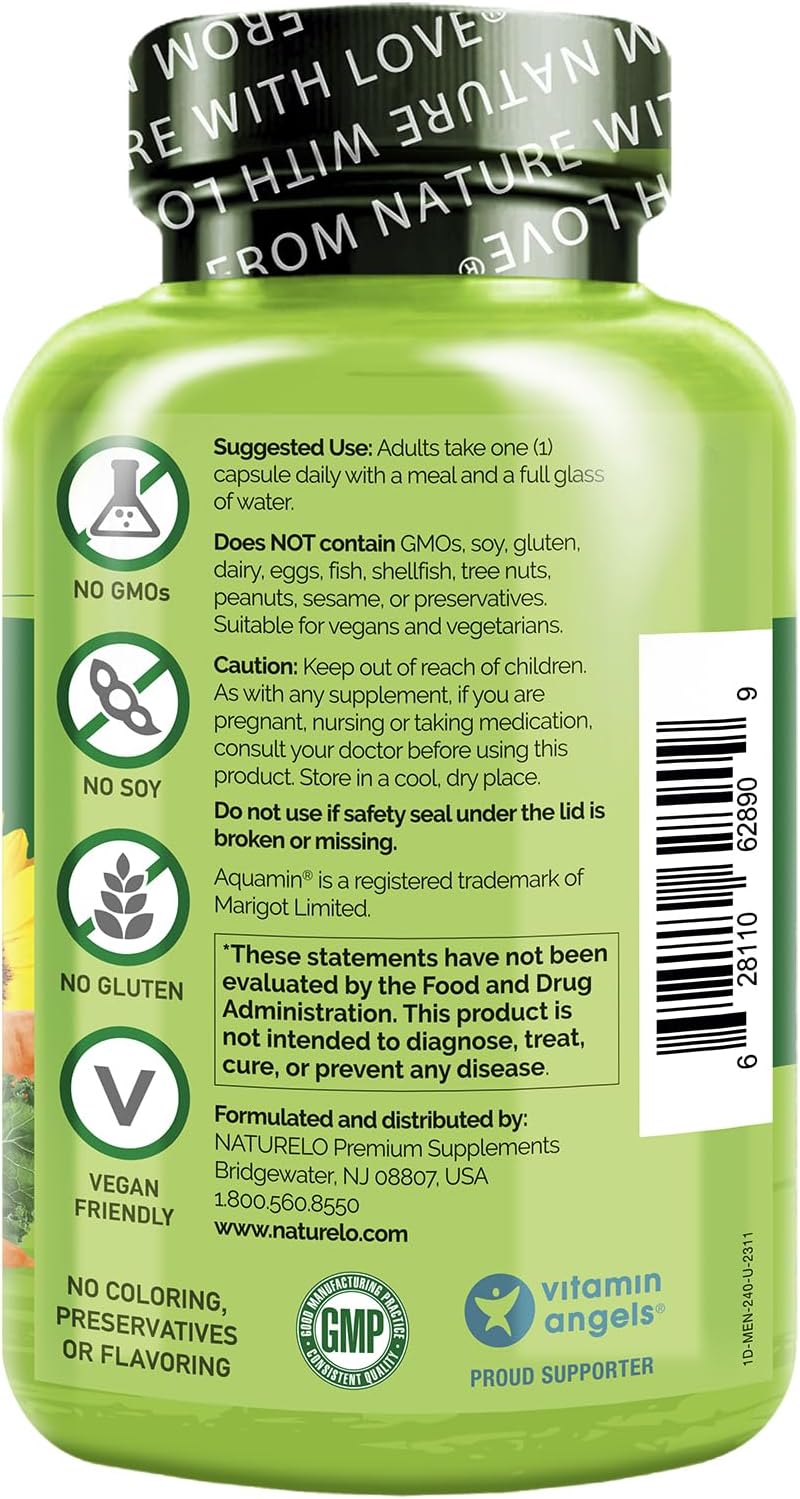 Men's Daily Multivitamin with Organic Whole Foods for Energy and Health - Non-GMO - 60 Capsules - 2 Month Supply