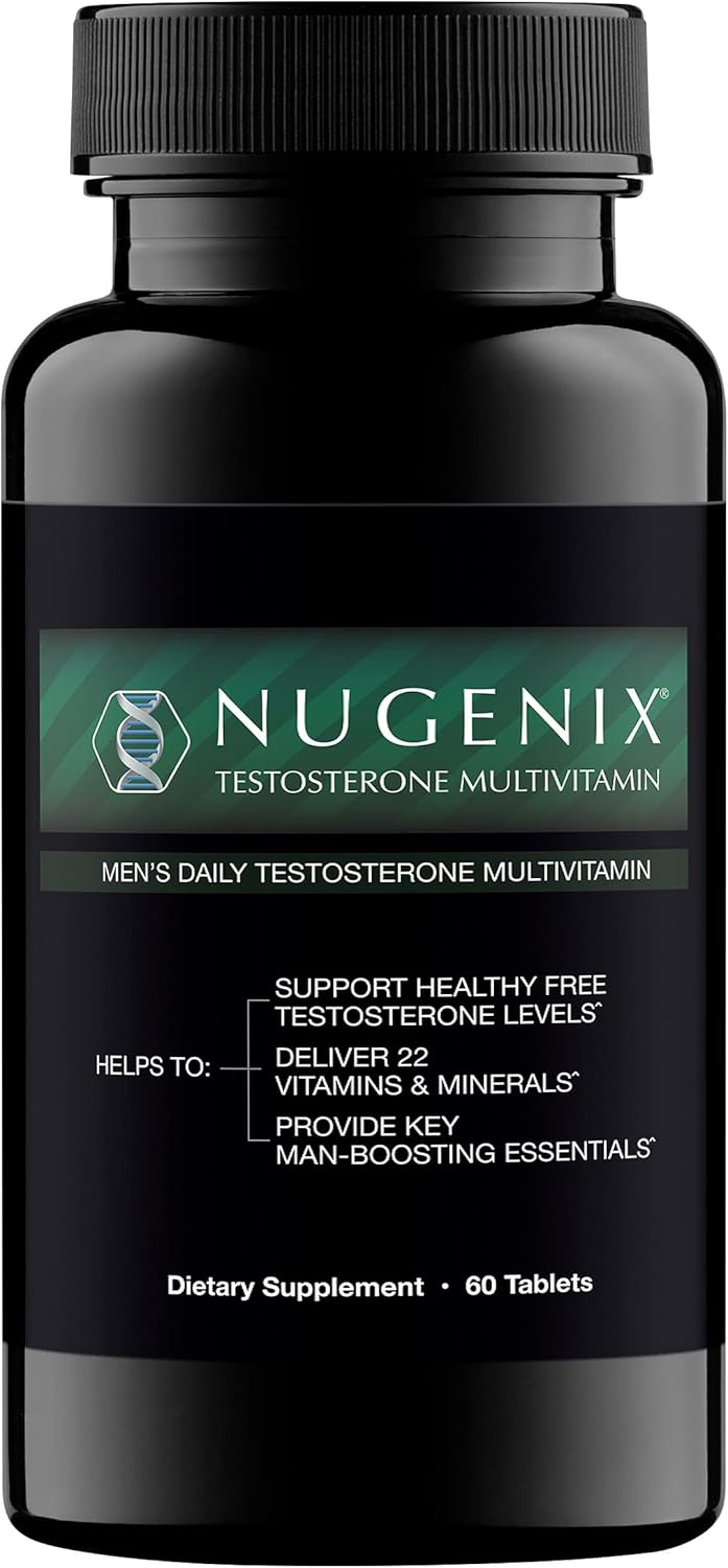 Men's Daily Testosterone Multivitamin with 19 Essential Nutrients for Free Testosterone Support