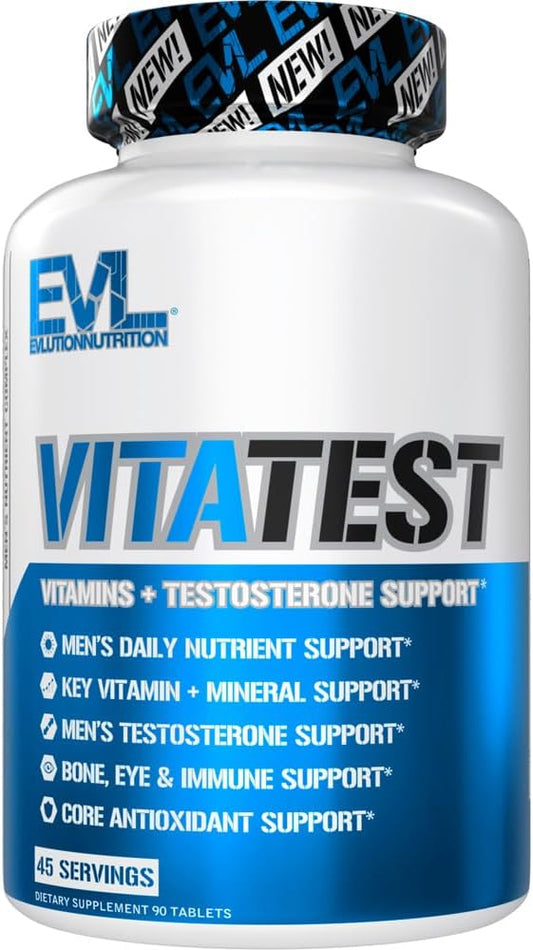 Men's Daily Vitamin & Testosterone Support Supplement - 90 Tablets - Bone, Eye & Immune Health