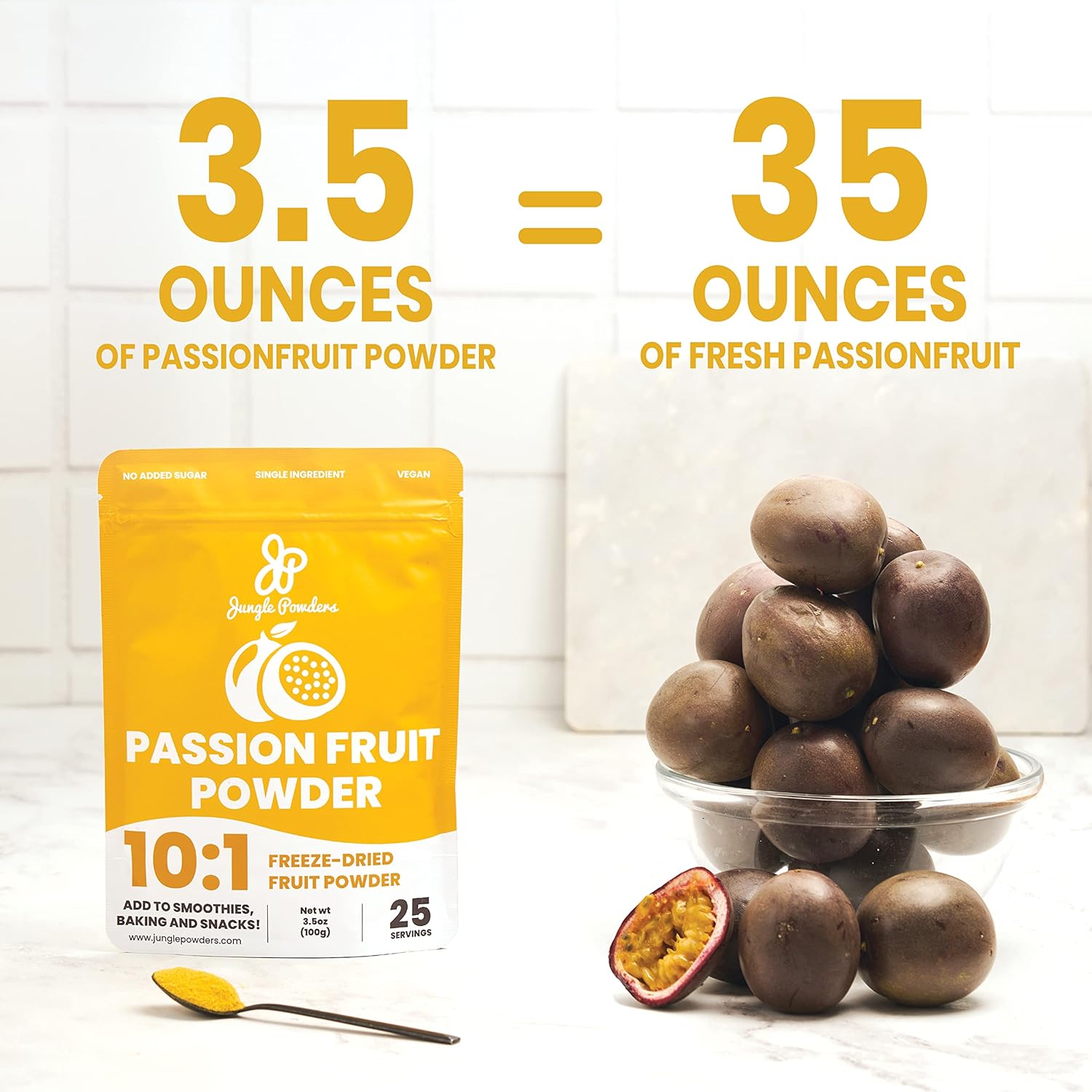 Men's Energy Support Bundle: 5oz Raw Shilajit & 3.5oz Passion Fruit Powder - Immune Boost, Baking, Smoothies