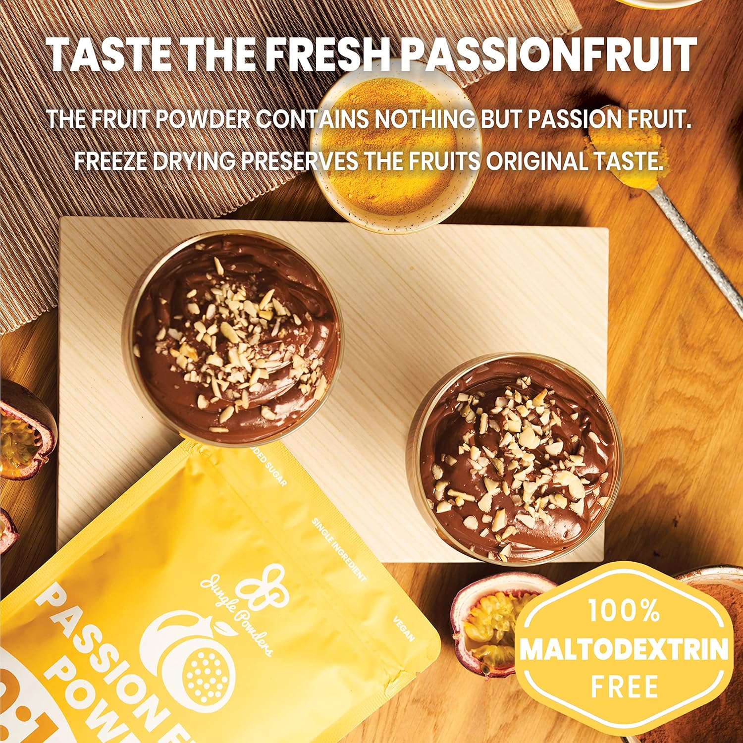 Men's Energy Support Bundle: 5oz Raw Shilajit & 3.5oz Passion Fruit Powder - Immune Boost, Baking, Smoothies