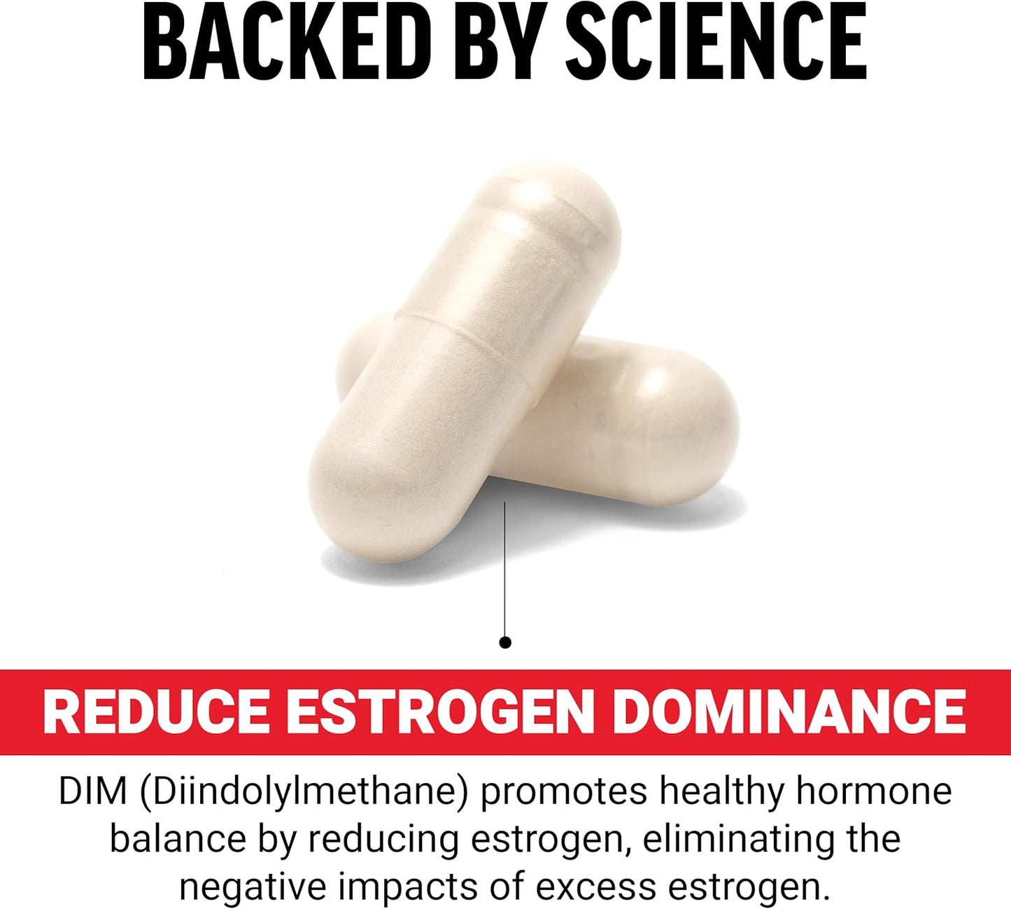 Men's Estrogen Reducing DIM Pills, Powerful Diindolylmethane Supplement for Fast Results, Enhanced Absorption, Natural Ingredients, 300mg, 30 Capsules