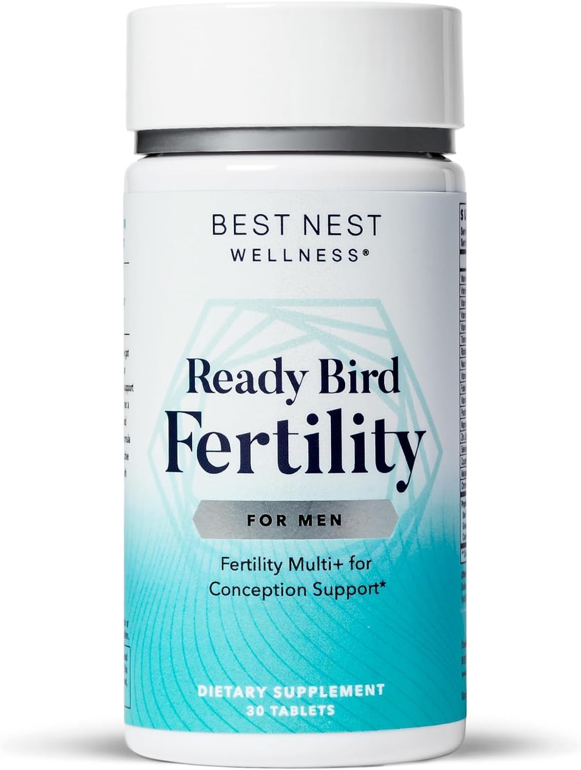 Men's Fertility Multivitamin Supplement with Methylated Vitamins, Antioxidants, Magnesium, & Zinc - 30 Tablets by Best Nest Wellness