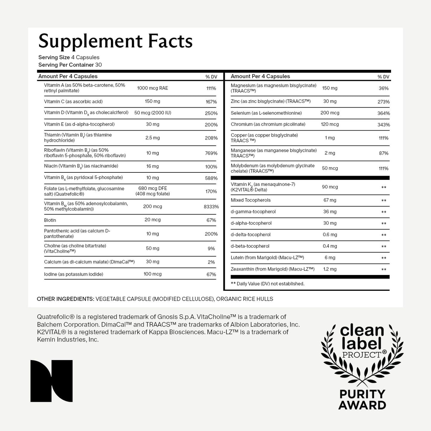 Men's Fertility Multivitamin with 25 Essential Nutrients - Vitamin D3, B12, Selenium - 30 Day Supply