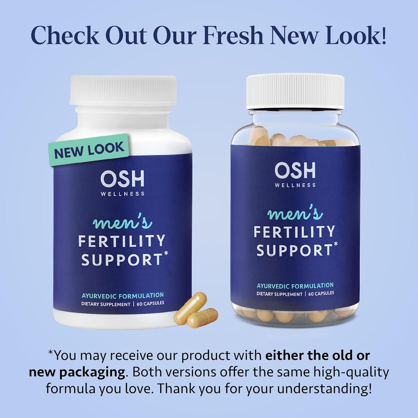 Men's Fertility Support Supplements with Ashwagandha, Mucuna, Maca, Shatavari, CoQ10 & Zinc - Vegan 60 Count - OSH Wellness