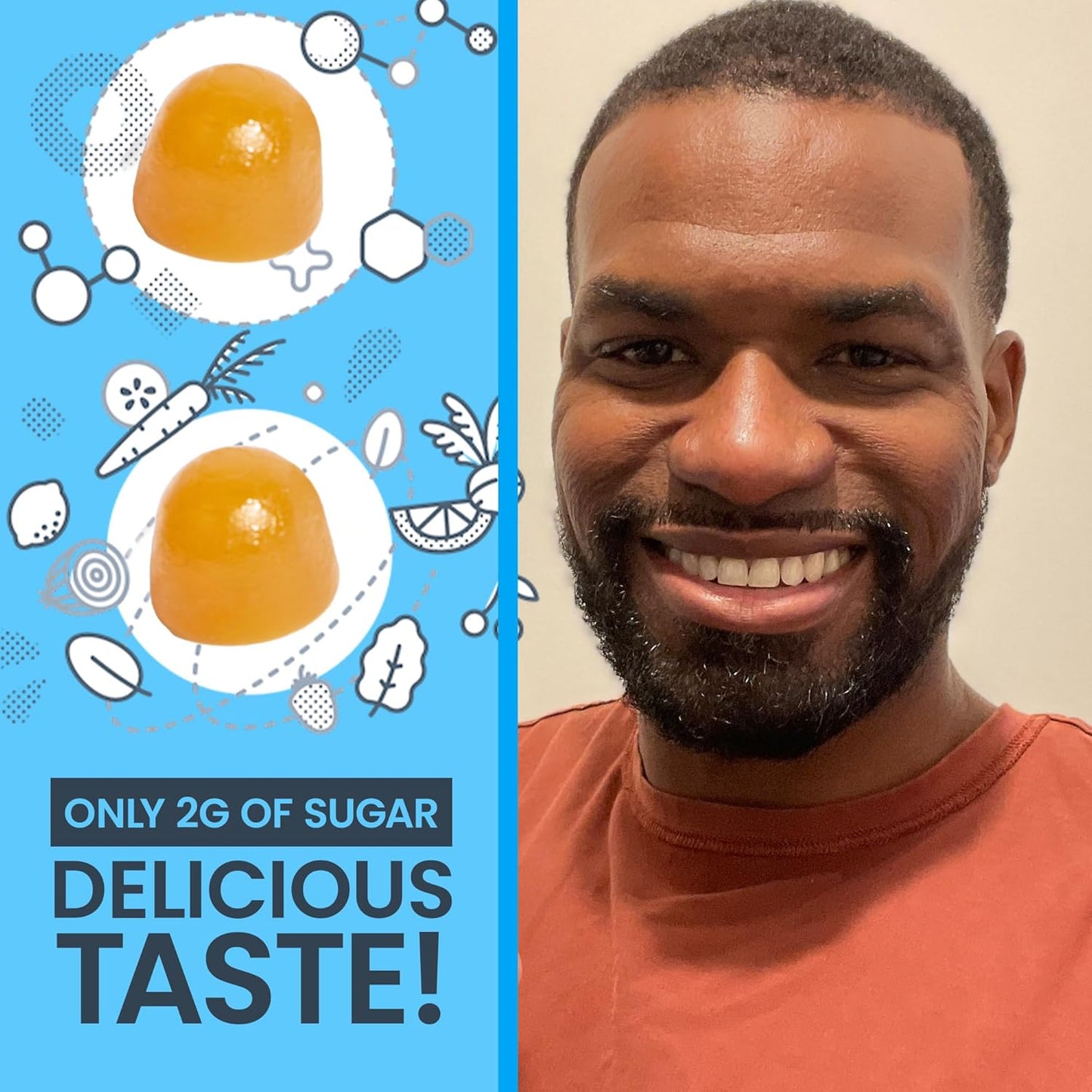 Men’s Gut Guardian Tribiotic Gummies - 3-in-1 Supplement for Digestive & Oral Health, Immune Support, Energy - 30-Day Supply