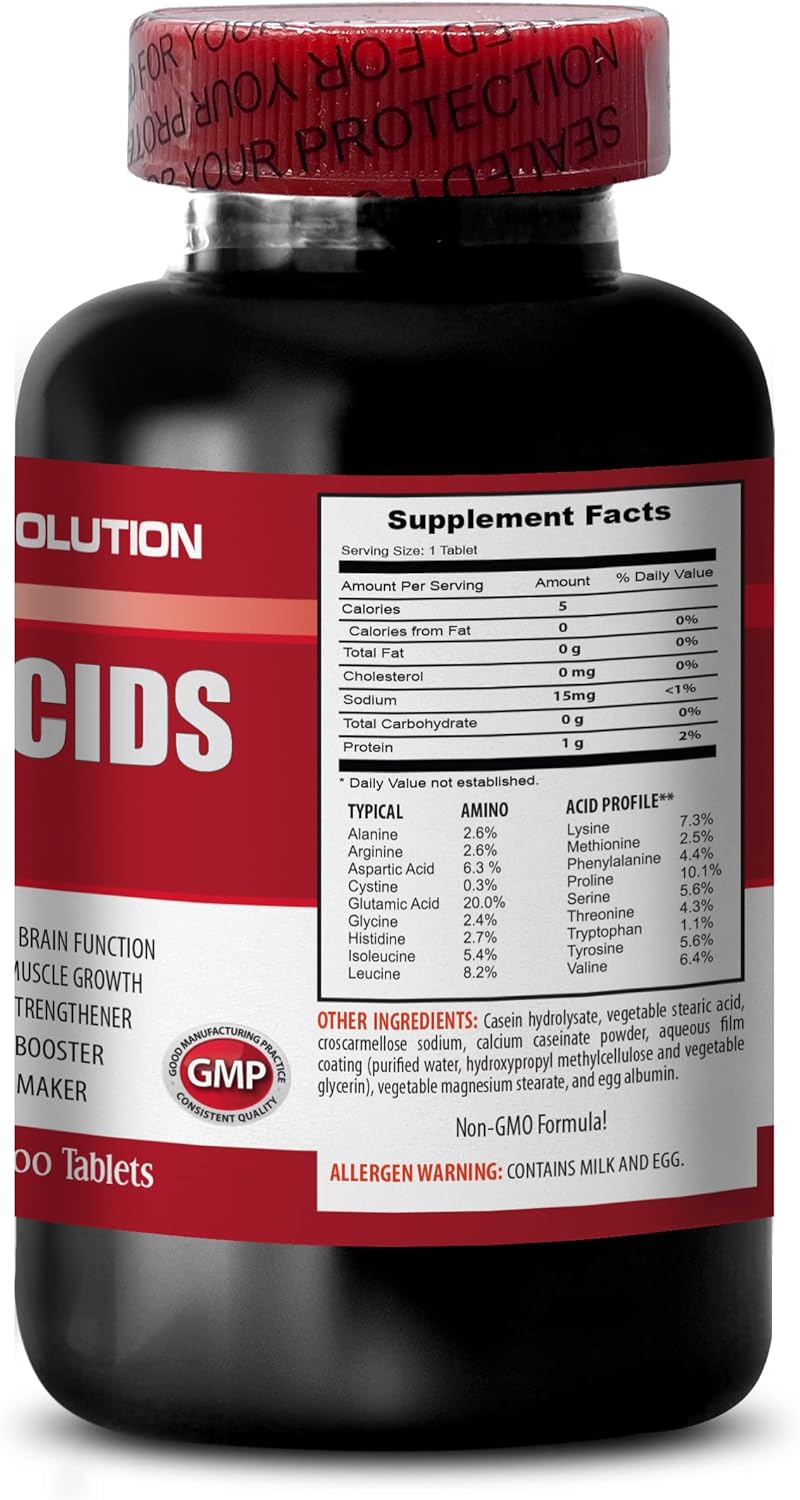Men's Health Prime Pre-Workout Amino Acids Supplements - 1000mg, Electrolytes, BCAA for Muscle Growth - 2 Bottles x 200 Tabs