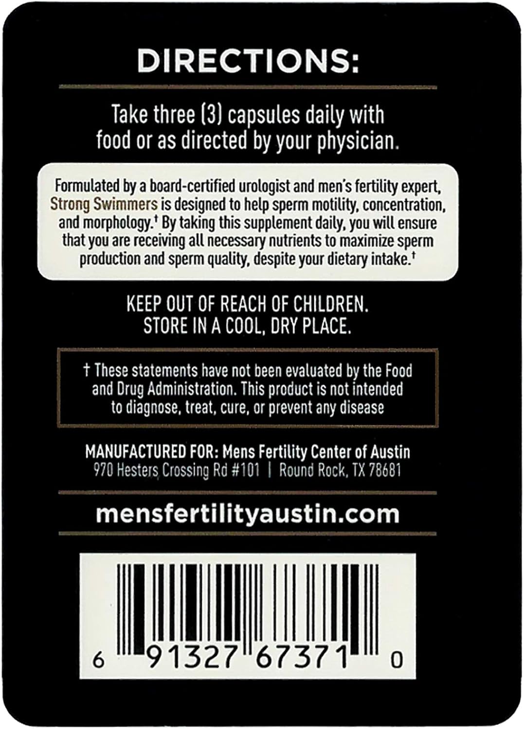 Men's Health Strong Swimmers - Sperm Boosting Multivitamin for Male Fertility