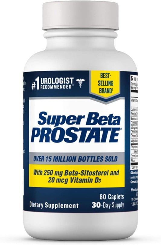 Men's Health Supplement - Reduce Bathroom Trips, Improve Sleep, Support Healthy Prostate with Beta Sitosterol - 60ct Bottle