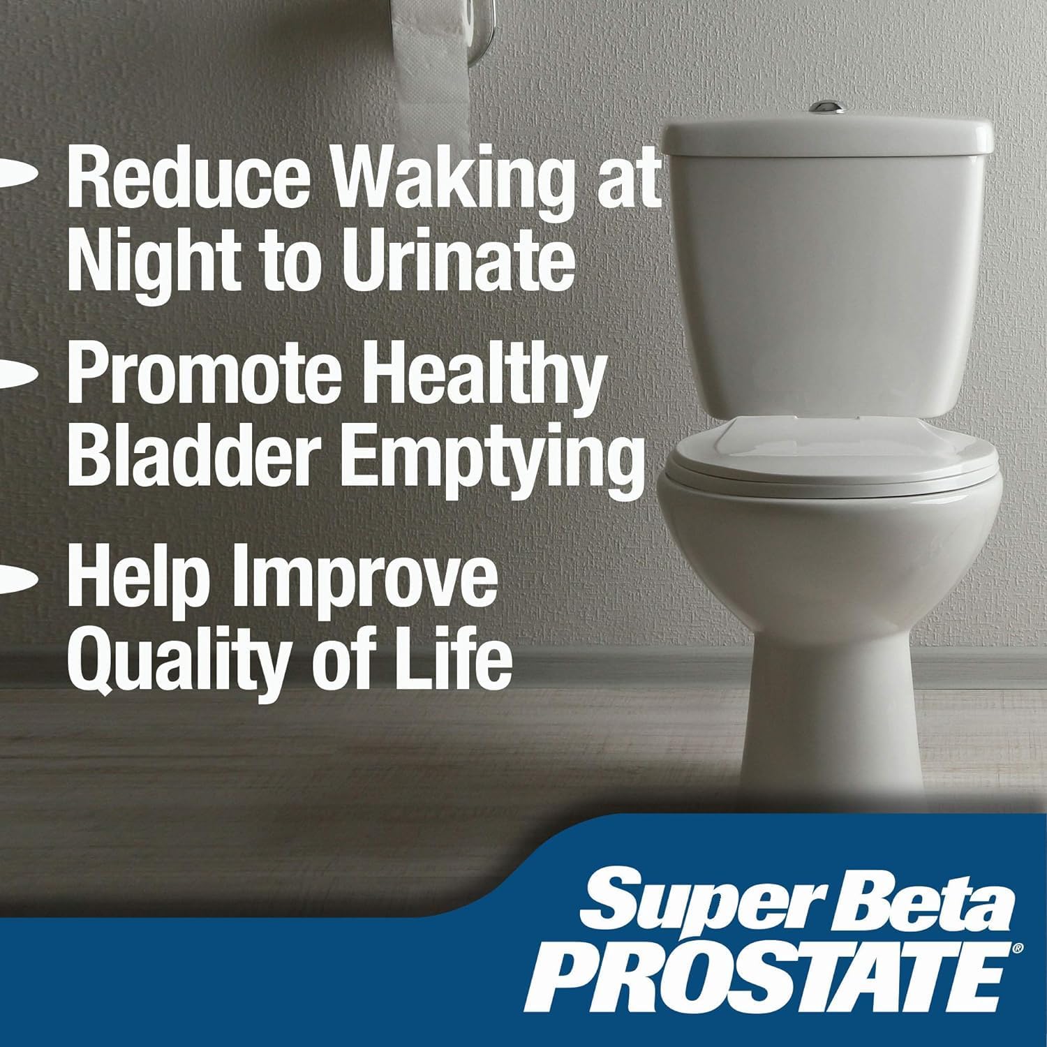 Men's Health Supplement - Reduce Bathroom Trips, Improve Sleep, Support Healthy Prostate with Beta Sitosterol - 60ct Bottle