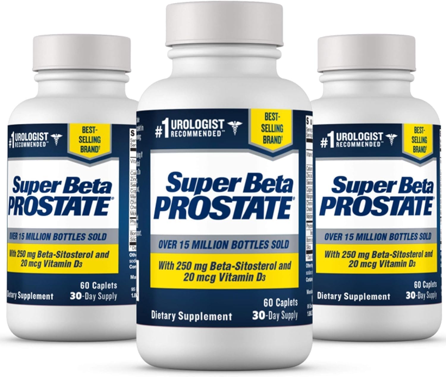 Men's Health Support: Super Beta Prostate Supplement - Reduce Bathroom Trips, Improve Sleep, Promote Bladder Health - 180 Capsules