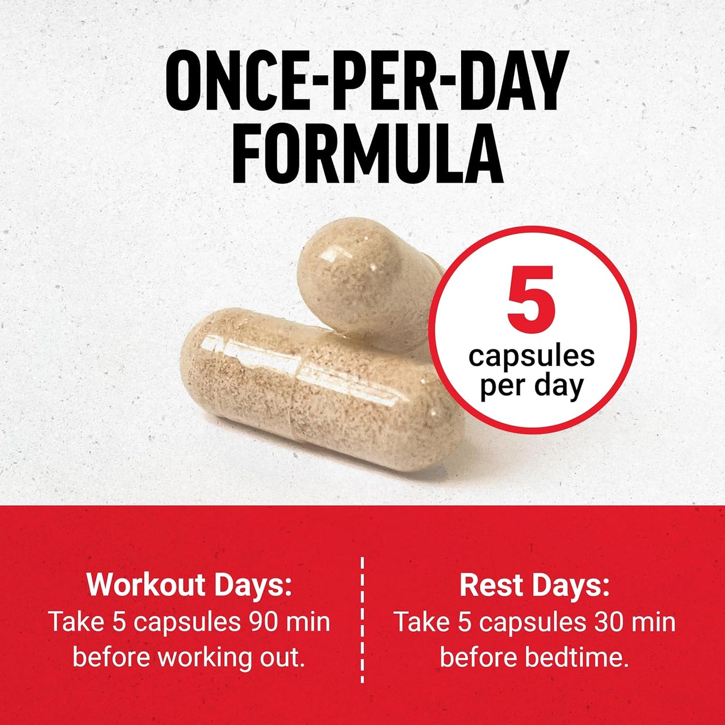 Men's HGH Supplement with AlphaSize for Increased Workout Force - 75 Capsules