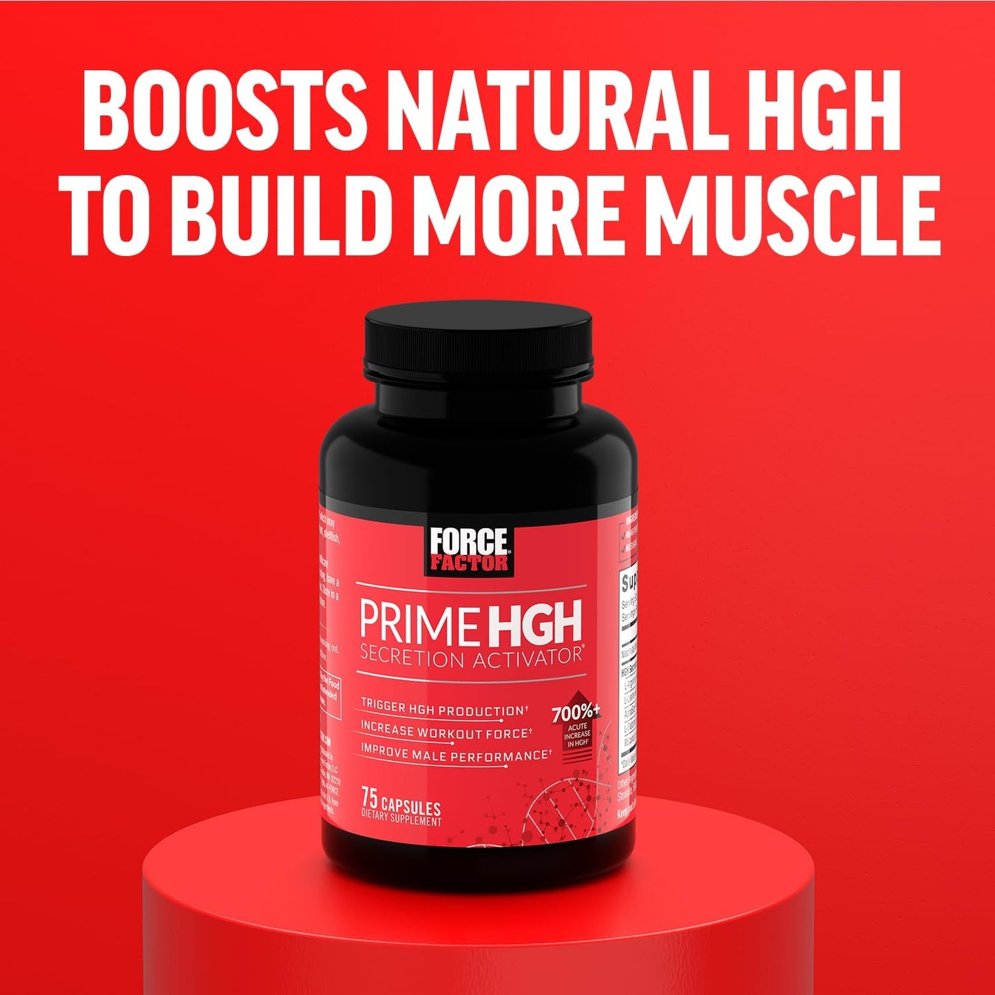 Men's HGH Supplement with AlphaSize for Increased Workout Force - 75 Capsules