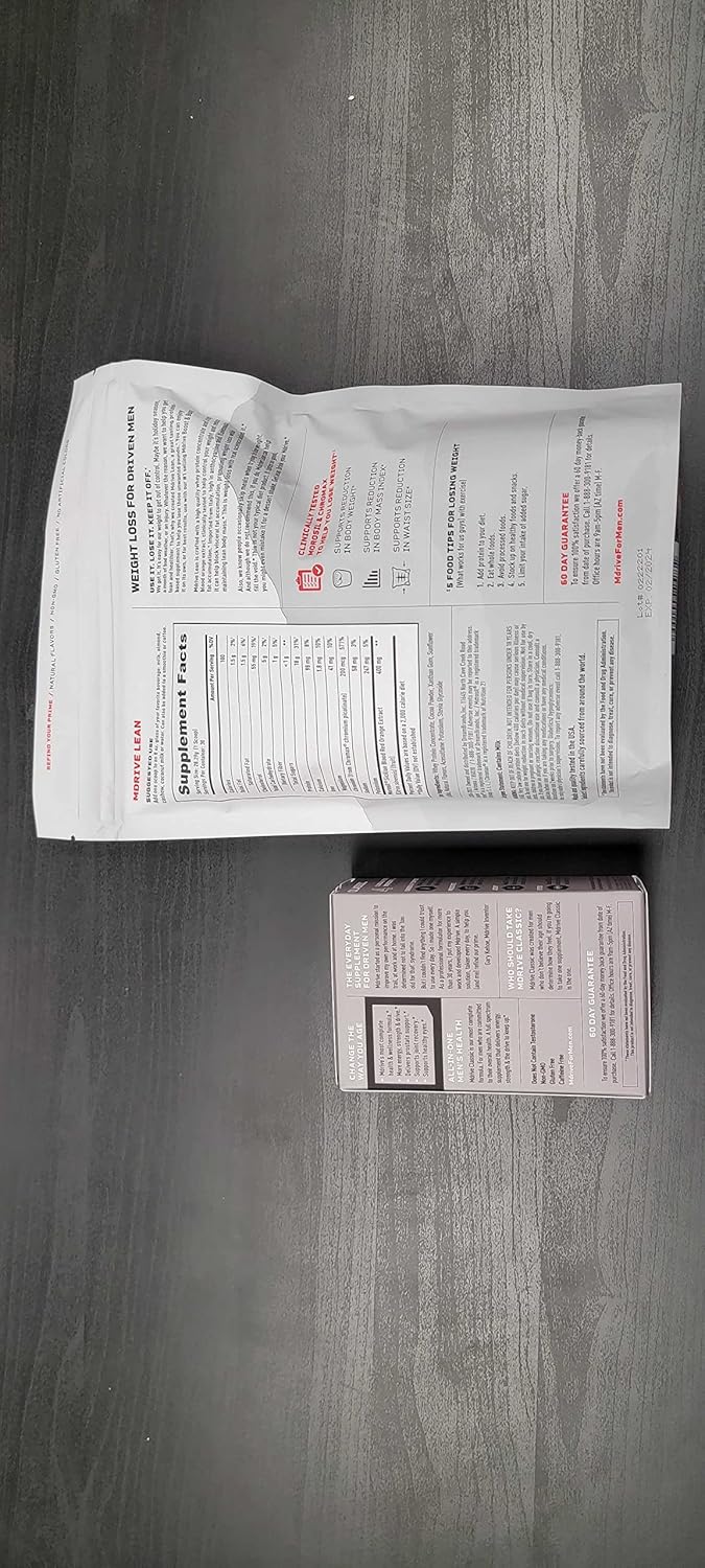 Men's Lean Muscle Support Protein Powder - 30 Servings + Men's Health Classic - 60ct