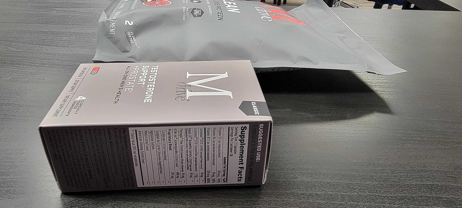 Men's Lean Muscle Support Protein Powder - 30 Servings + Men's Health Classic - 60ct