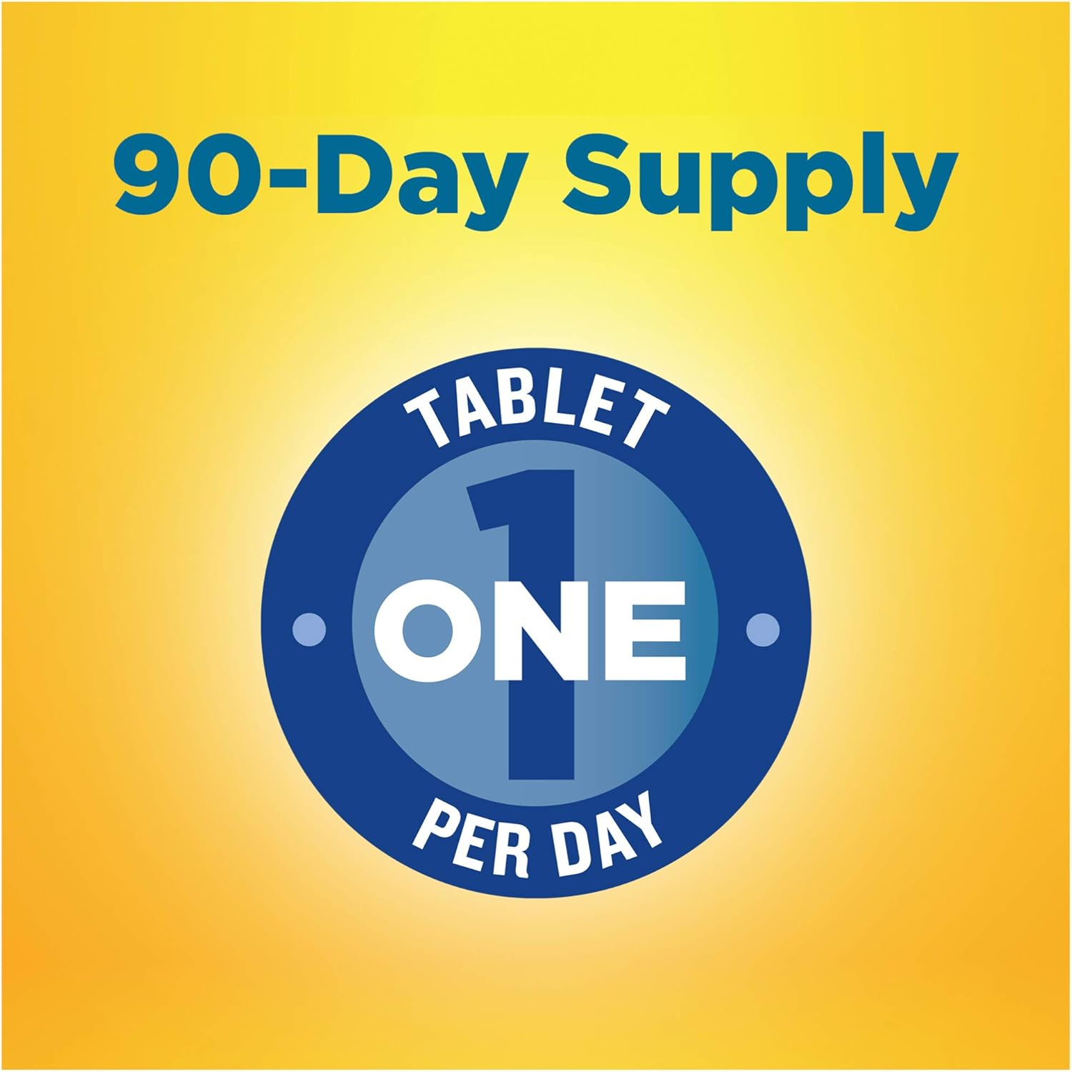 Men's Multivitamin 50+ Tablets with Vitamin D, 90 Count - Daily Nutritional Support for Men over 50