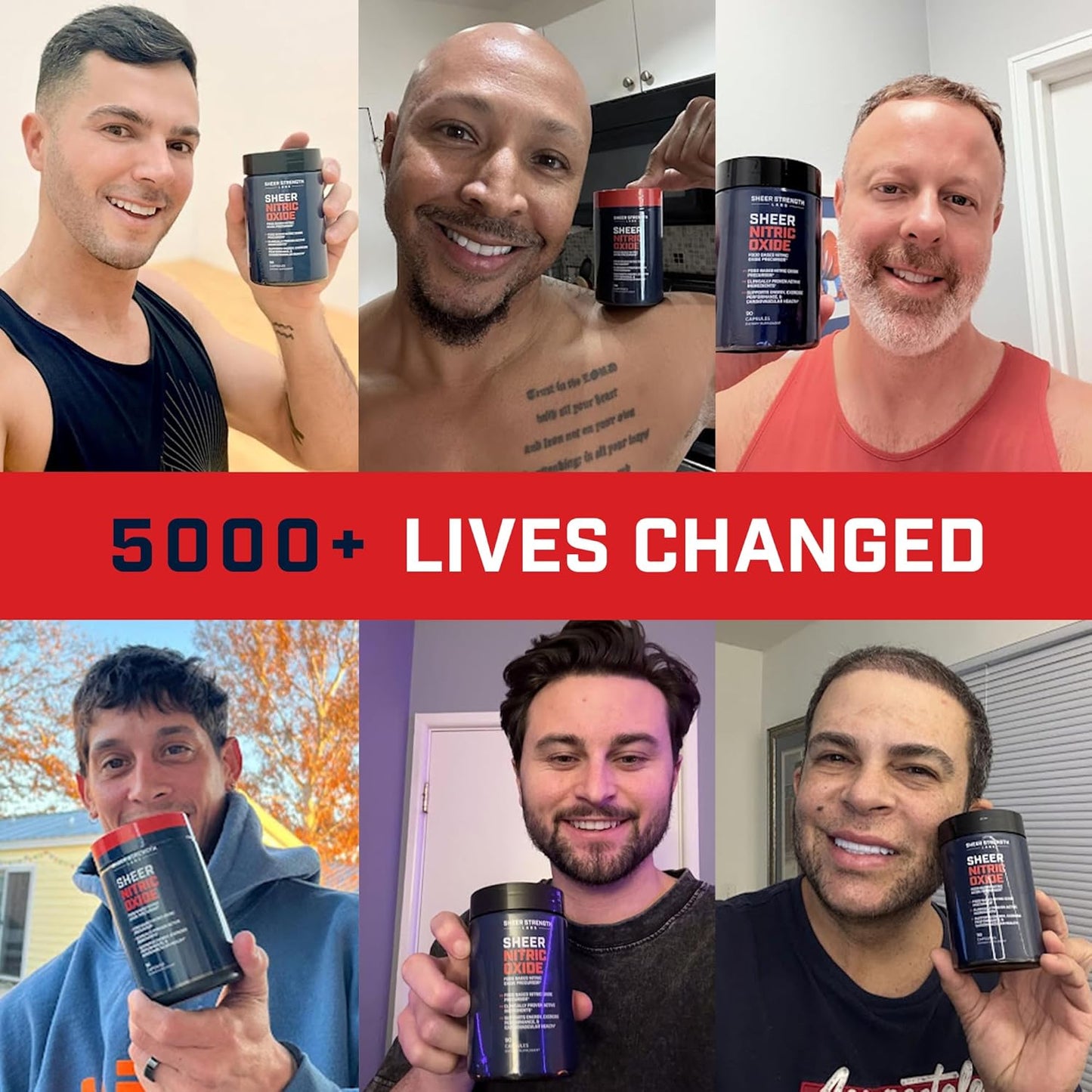 Men's Nitric Oxide Booster with Nitrosigine, S7, and Beetroot - Blood Flow & Pump Supplement for Enhanced Performance - 30 Servings