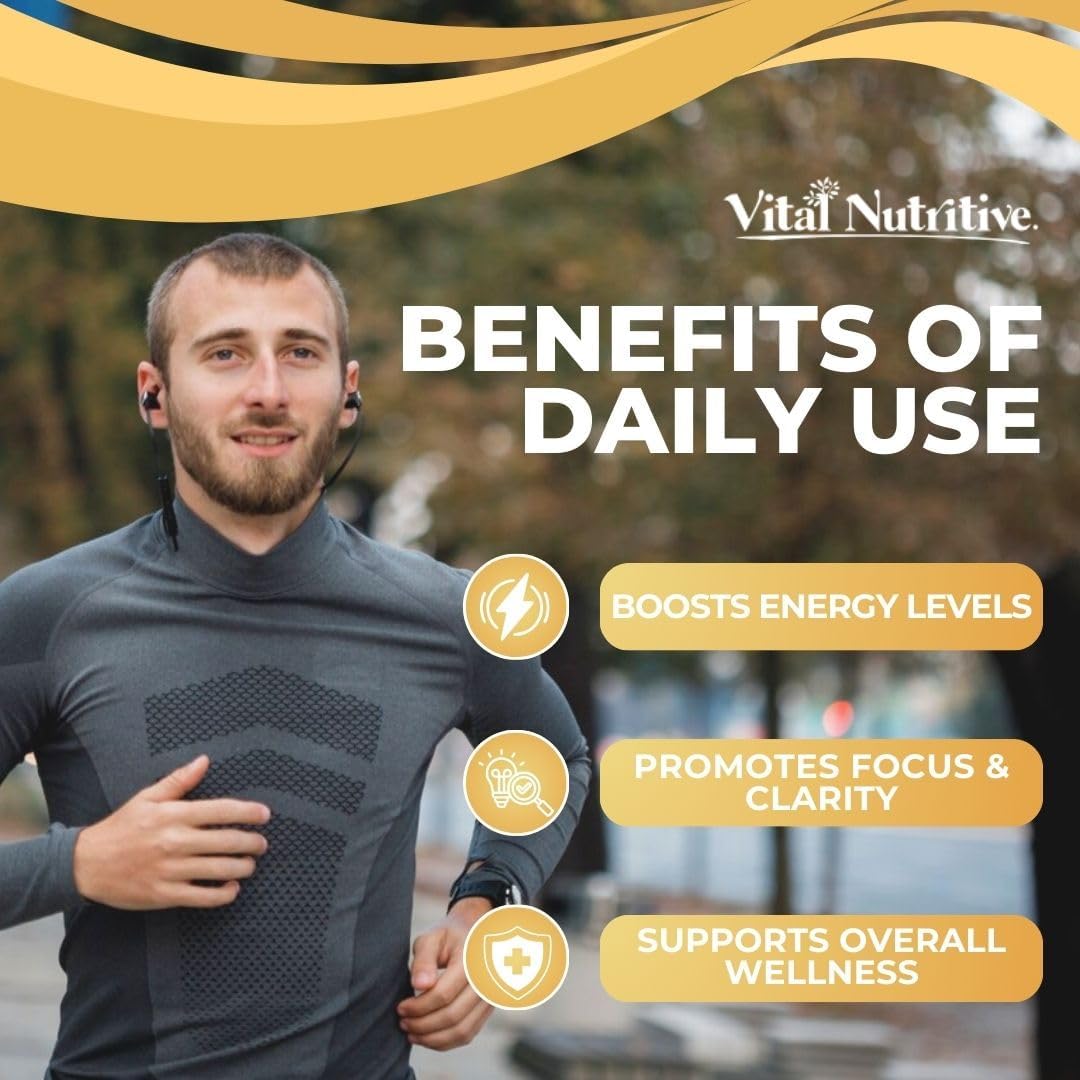 Men's Nitric Oxide Workout Booster Supplement - Boost Blood Flow, Energy, Performance - 60 Capsules