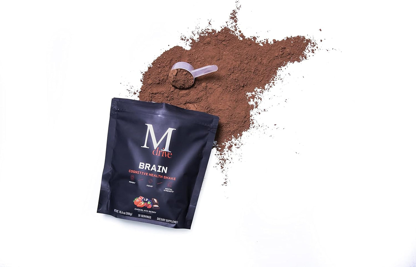 Men's Nootropic Brain Shake - Boost Memory, Focus, and Cognitive Function - Chocolate Berry Flavor - 30 Servings