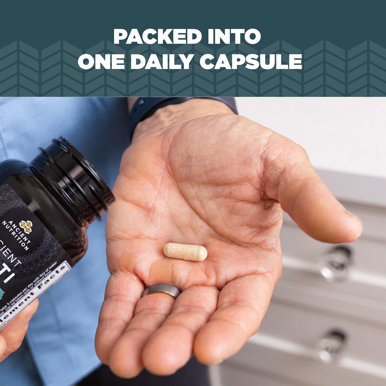 Men's Once Daily Multivitamin with Vitamin A, B, K2, Fenugreek Seed - 30 Ct, Supports Immune System, Paleo & Keto Friendly