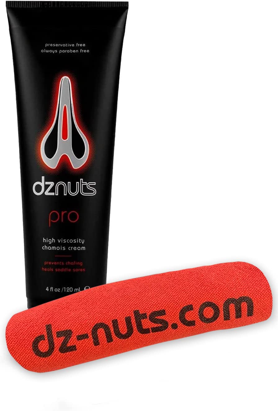 Men's Pro Chamois Cream for Cyclists, Runners, Triathletes - Prevent Saddle Sores, Thigh Friction, Skin Irritation - 1 Pack + Towel Included