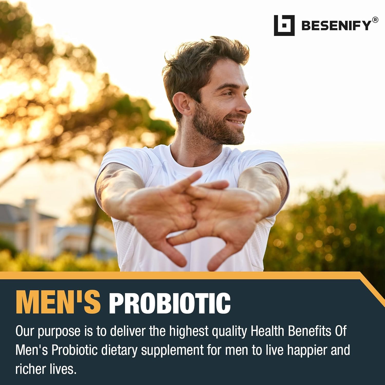 Men's Probiotic with 500 Billion CFUs, Turmeric, Cranberry, and Goji - Boost Digestive and Immune Health, 30-Day Supply