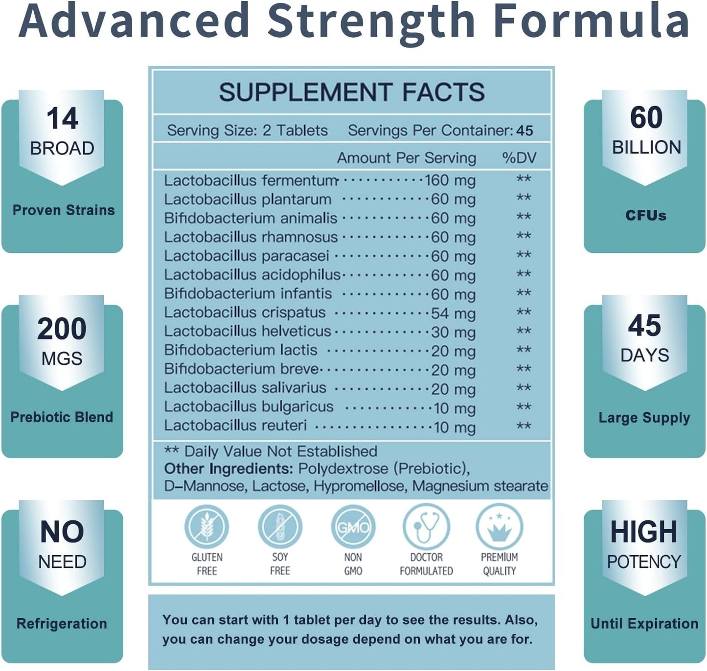 Men's Probiotics with Glucosamine Chondroitin MSM for Joint Support - Shellfish Free Supplement