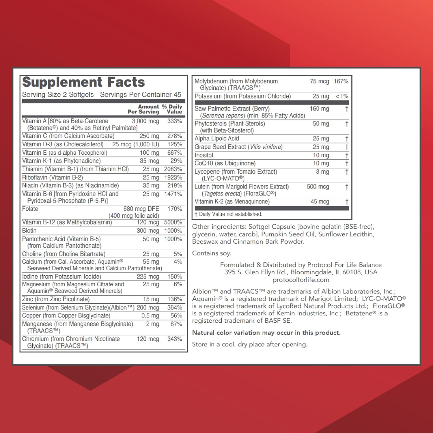 Men's Prostate Health Multivitamin Softgels with Saw Palmetto & CoQ10 - 90ct