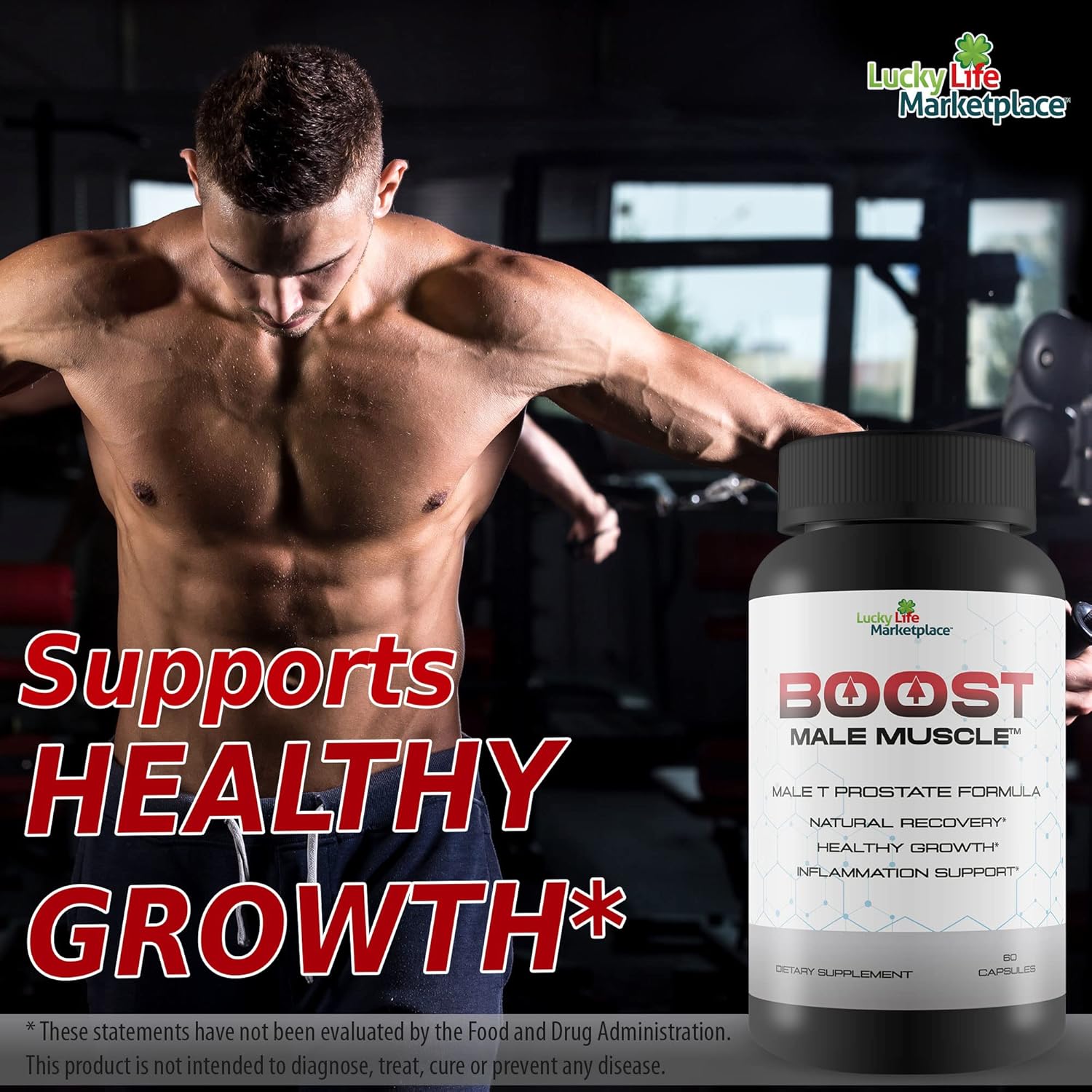 Men's Prostate Health Supplement - Boost Male Strength for Full Bladder Emptying Day & Night - Promote Blood Flow with Green Tea - Urinary Support Formula for Men
