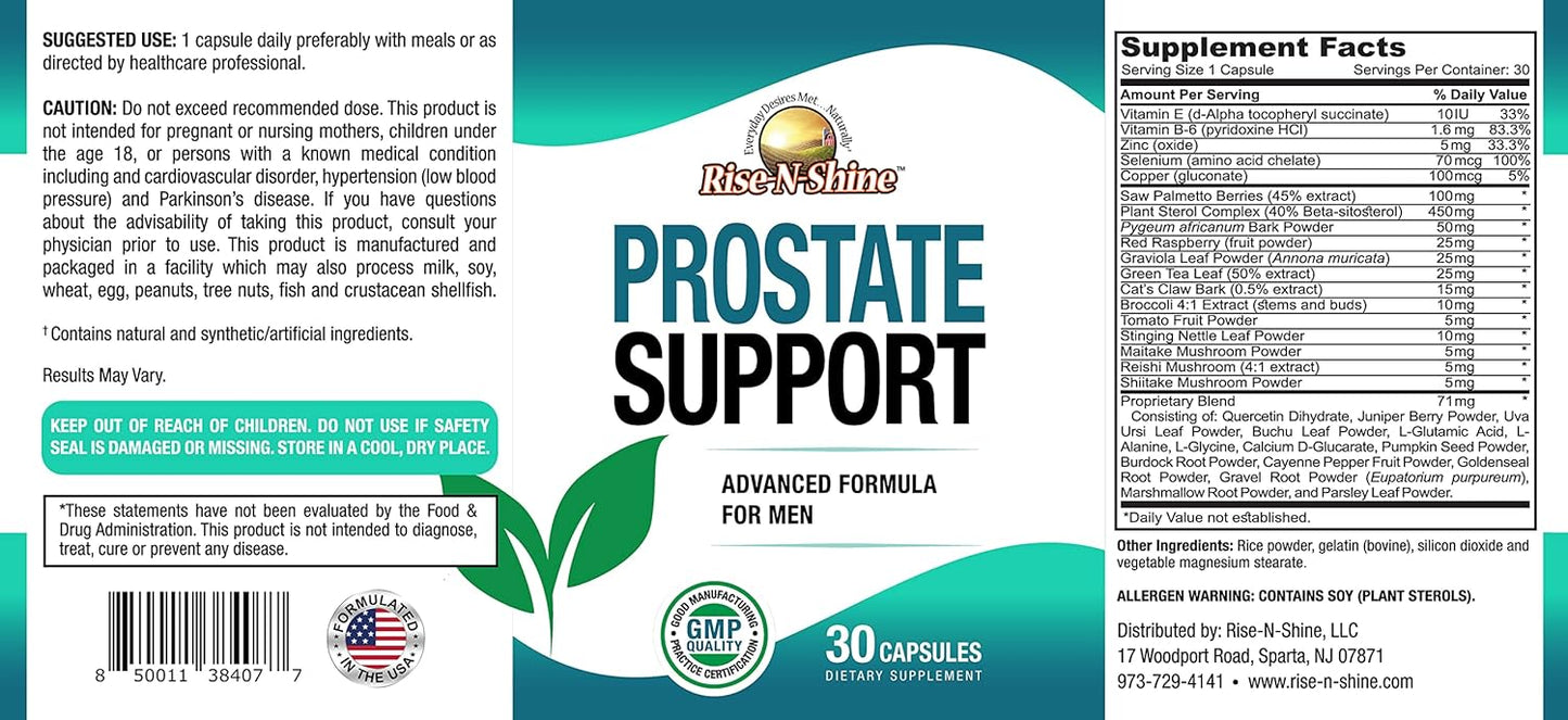 Men's Prostate Health Supplement - Natural Prostate Support Formula for Optimal Health