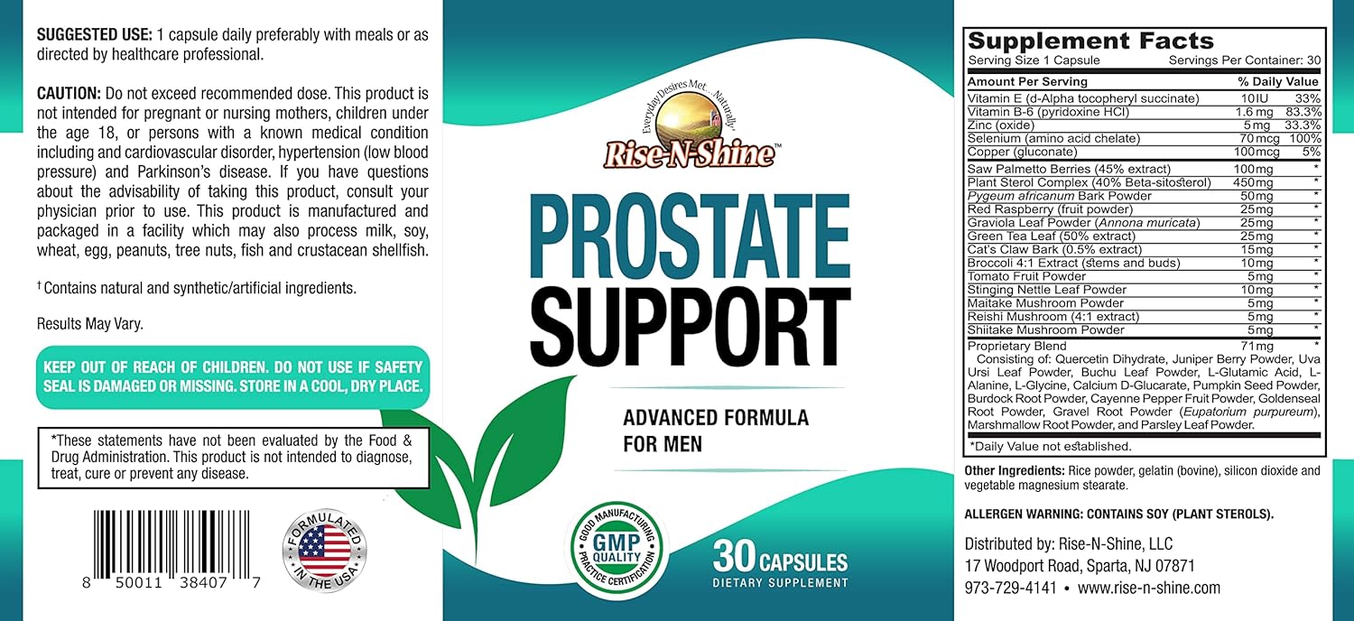 Men's Prostate Health Supplement - Natural Prostate Support Formula for Optimal Health