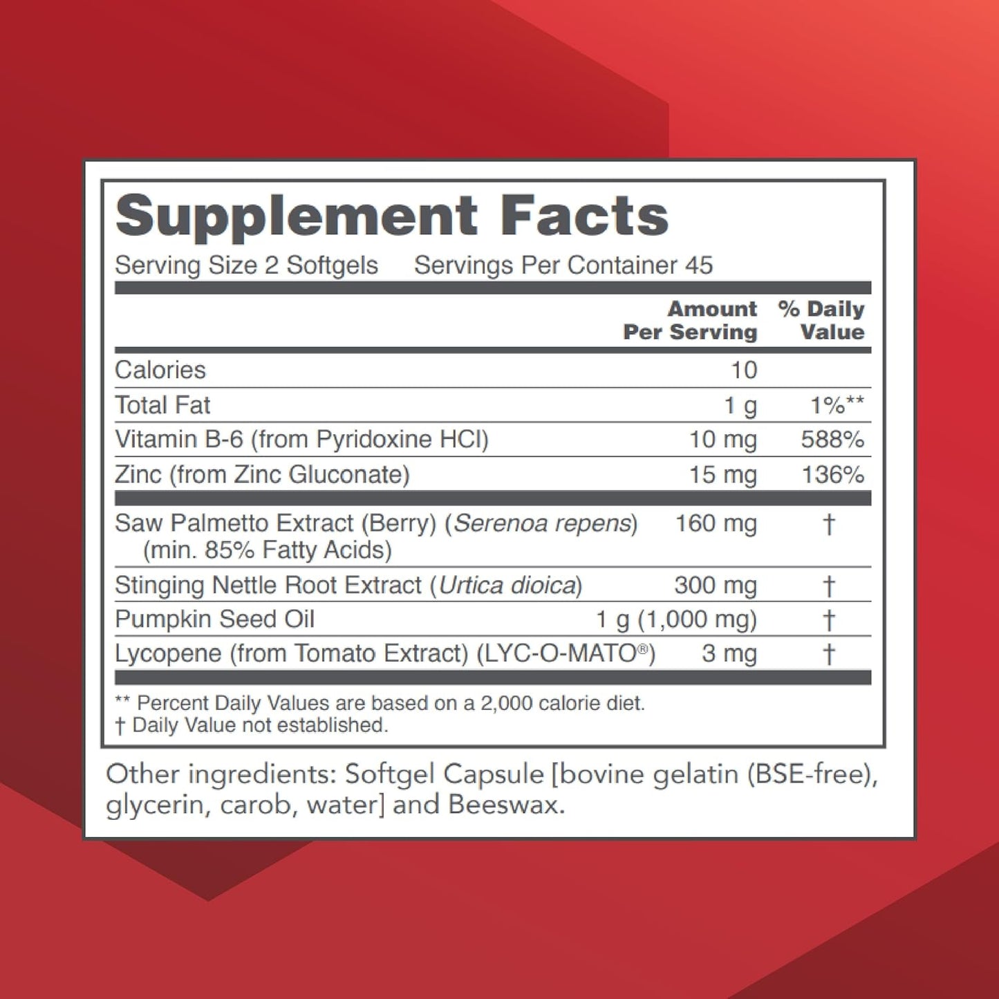 Men's Prostate Health Supplement with Saw Palmetto & Stinging Nettle Extracts - 90 Softgels by Protocol Ortho