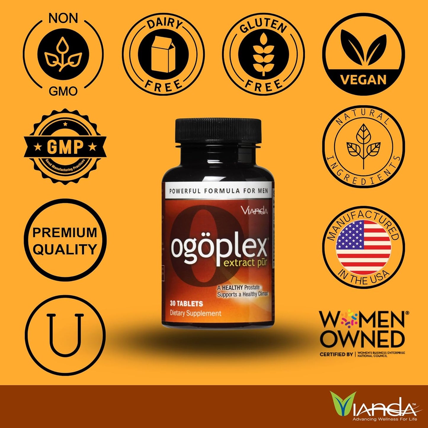 Men's Prostate Health Supplement with Swedish Flower Pollen, Saw Palmetto & Lycopene - 3 Pack of 30 Tablets - 1 A Day Formula