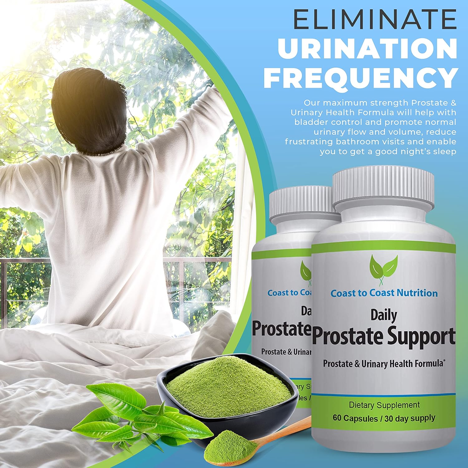 Men's Prostate Health Supplements - Saw Palmetto, Beta Sitosterol, Zinc, Pygeum - Supports Enlarged Prostate & Urinary Health - 60 Capsules