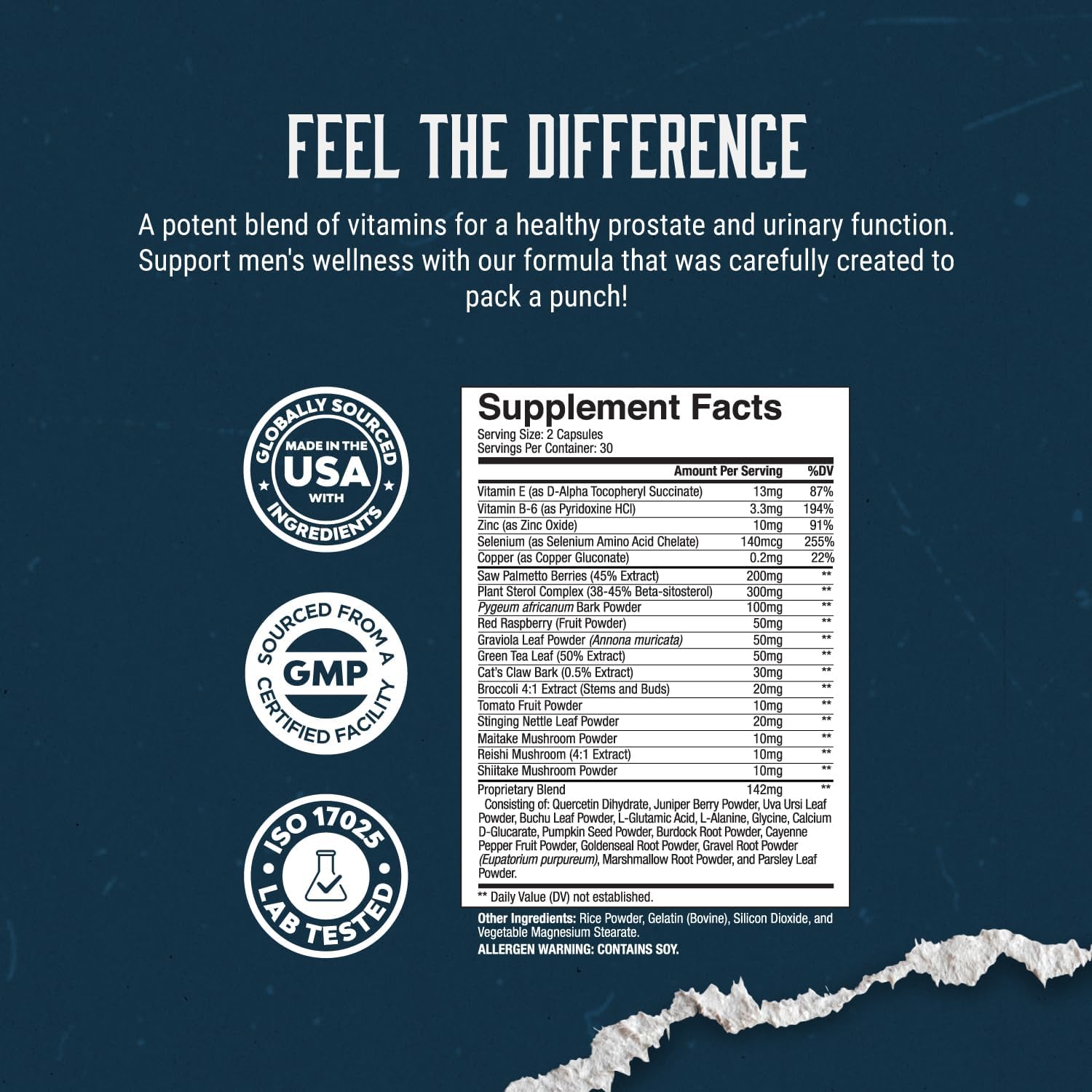 Men's Prostate Health Supplements with Pygeum Bark and Saw Palmetto for Urinary Tract Health - Griffith Naturals Formula