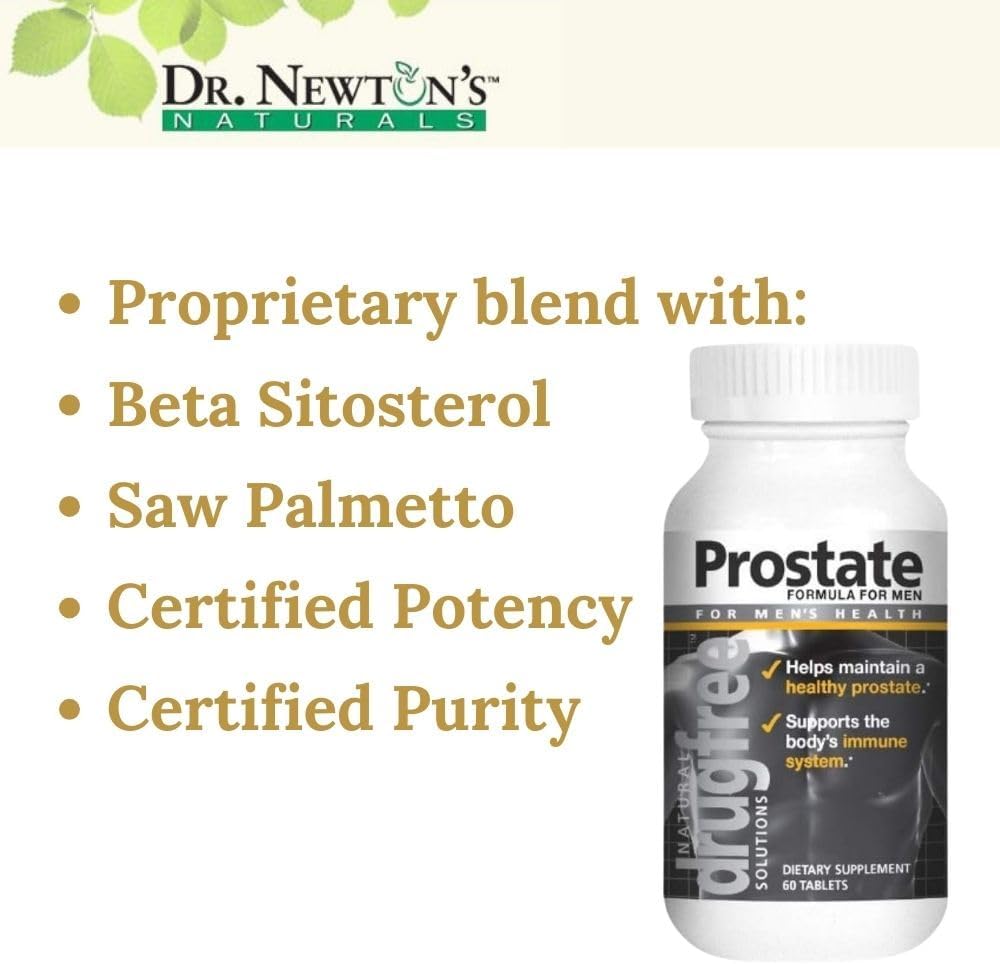 Men's Prostate Health Support Supplement with Saw Palmetto and Beta-Sitosterol - Reduce Frequent Bathroom Trips - 60 Tablets by Dr. Newton’s Naturals