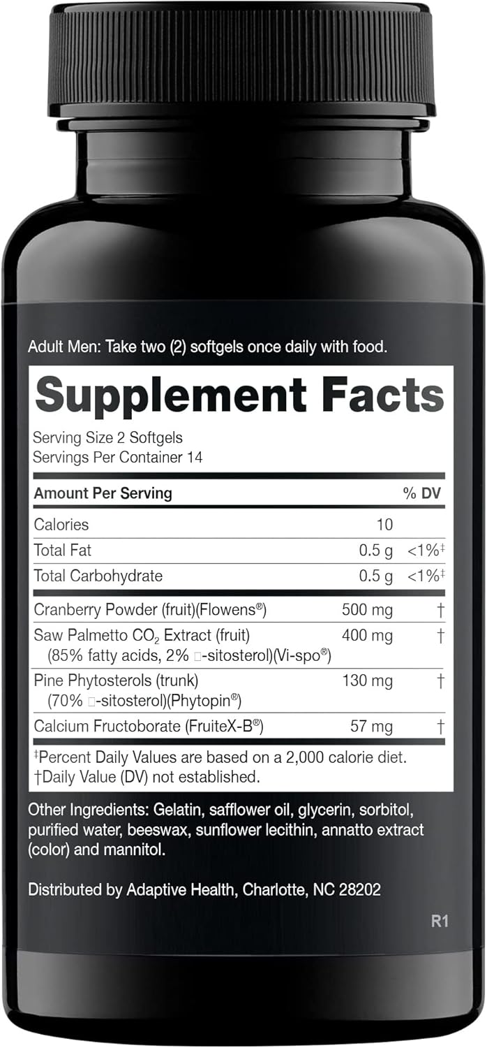 Men's Prostate Supplement with Clinical-Strength Ingredients - Saw Palmetto for Urinary Flow & Prostate Support, 28 Capsules