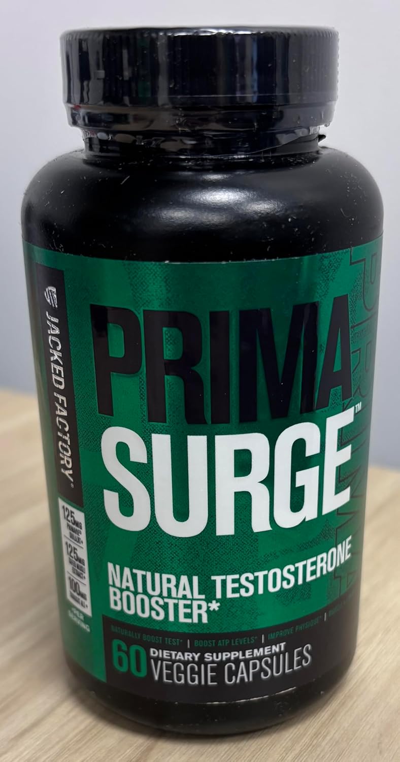 Men's Strength & Stamina Enhancers - PRIMASURGE & Primasurge Max Combo Pack - with Tongkat Ali, PrimaVie, Ashwagandha - 60 Capsules & 90 Capsules