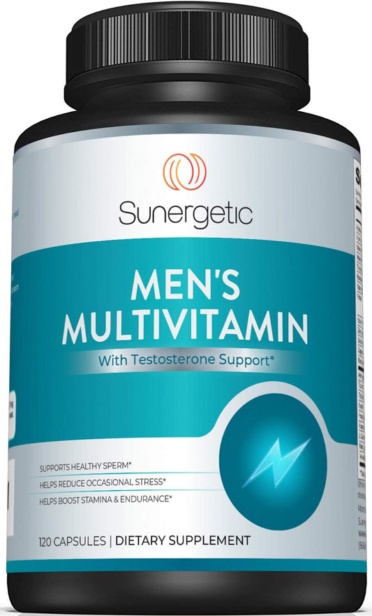 Men’s Support Supplement with Zinc, Ashwagandha, Maca, L-Carnitine & Vitamins - Boosts Energy, Stamina, Endurance & Stress Management - 120 Capsules
