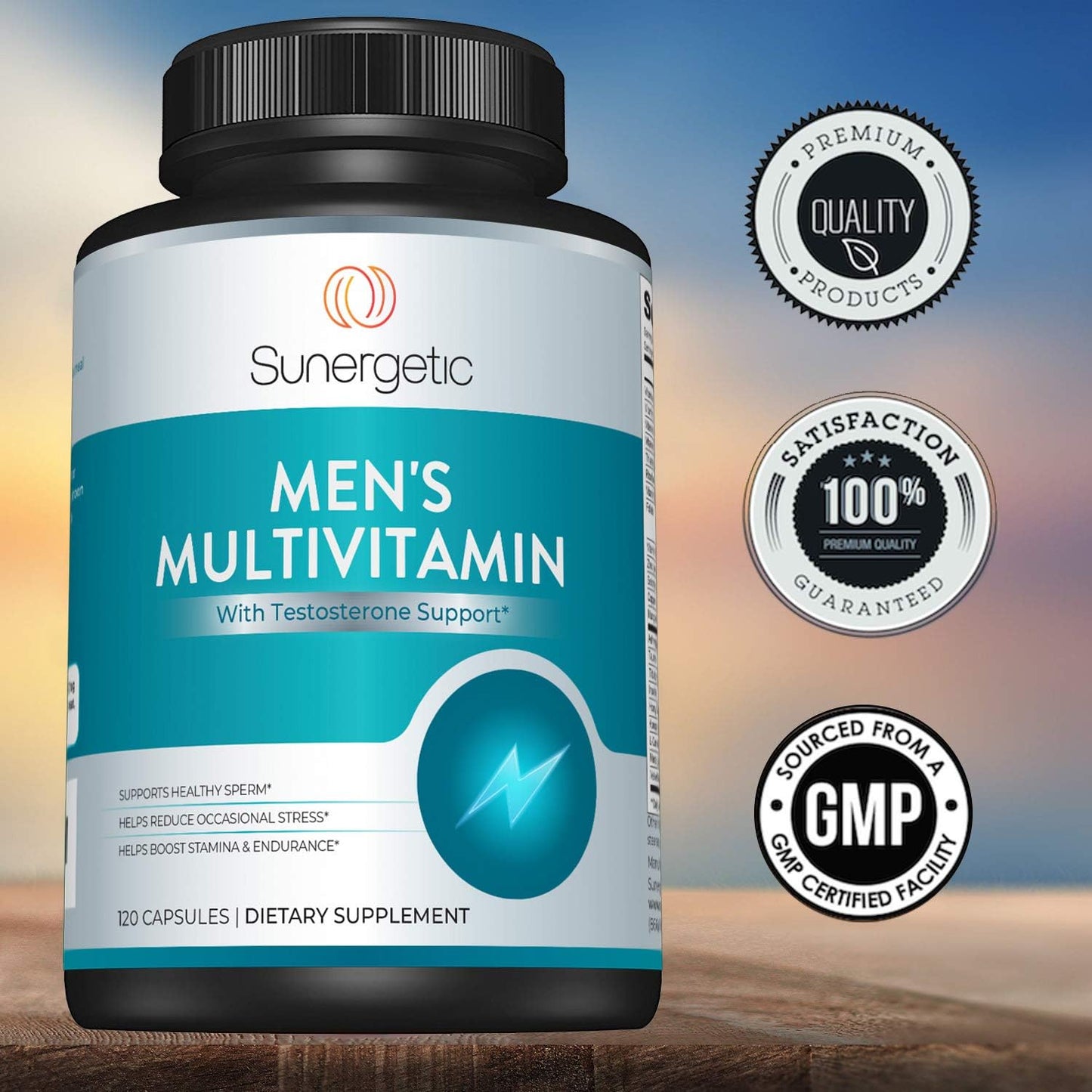 Men’s Support Supplement with Zinc, Ashwagandha, Maca, L-Carnitine & Vitamins - Boosts Energy, Stamina, Endurance & Stress Management - 120 Capsules