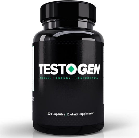 Men's TestoGen Booster - Natural Supplement for Vitality, Energy, Weight Control, Muscle Growth, and Focus - 3 Month Supply