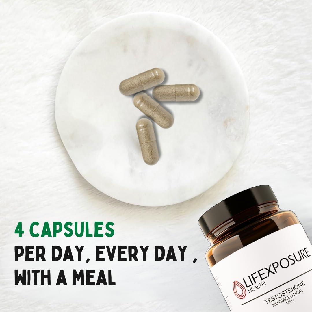 Men's Testosterone Supplement for Hormone Support, Energy Boost, Muscle Building, Stress Reduction - Trusted by Health Experts - 1 Month Supply