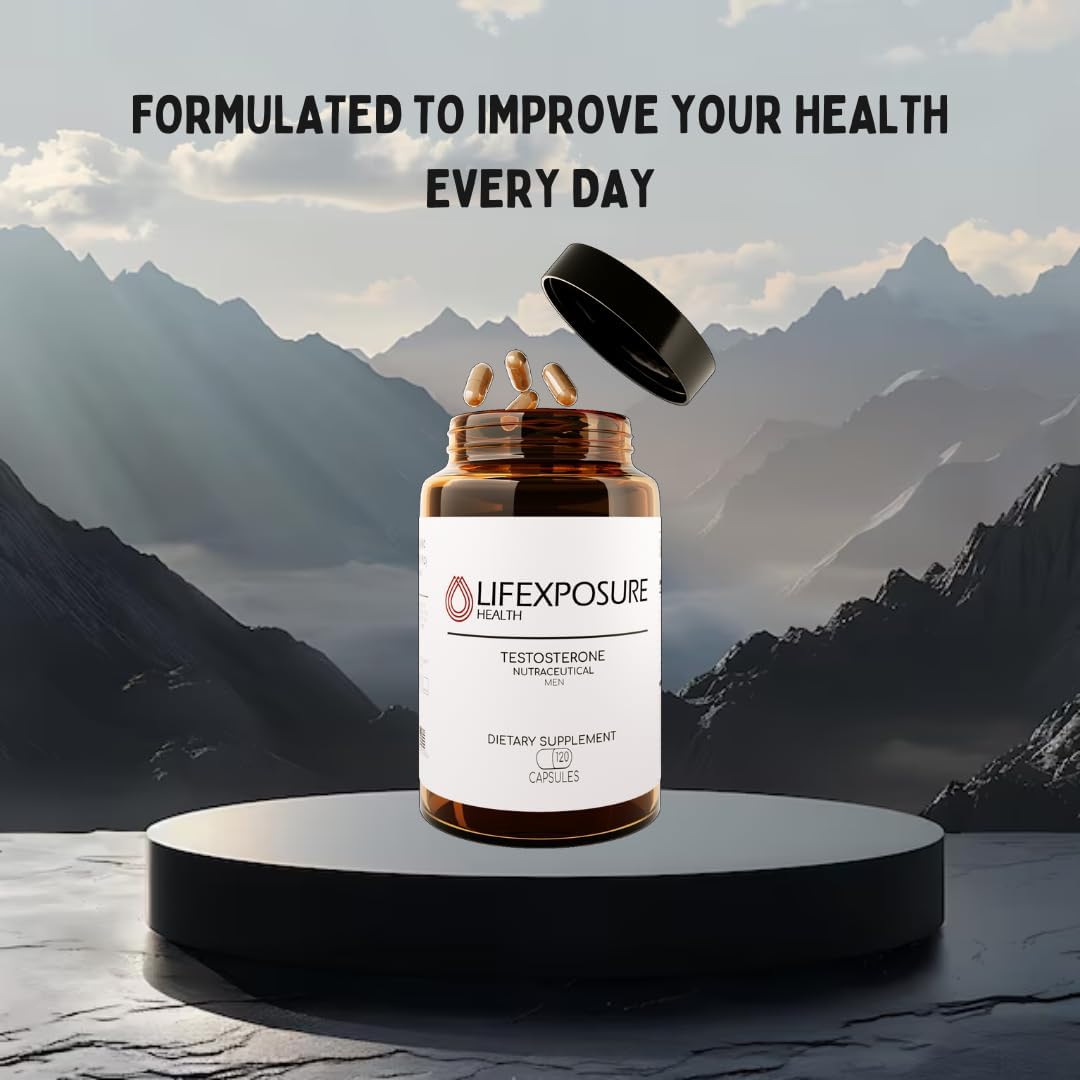 Men's Testosterone Supplement for Hormone Support, Energy Boost, Muscle Building, Stress Reduction - Trusted by Health Experts - 1 Month Supply